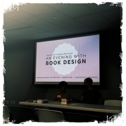 slide announcing Book Design panel